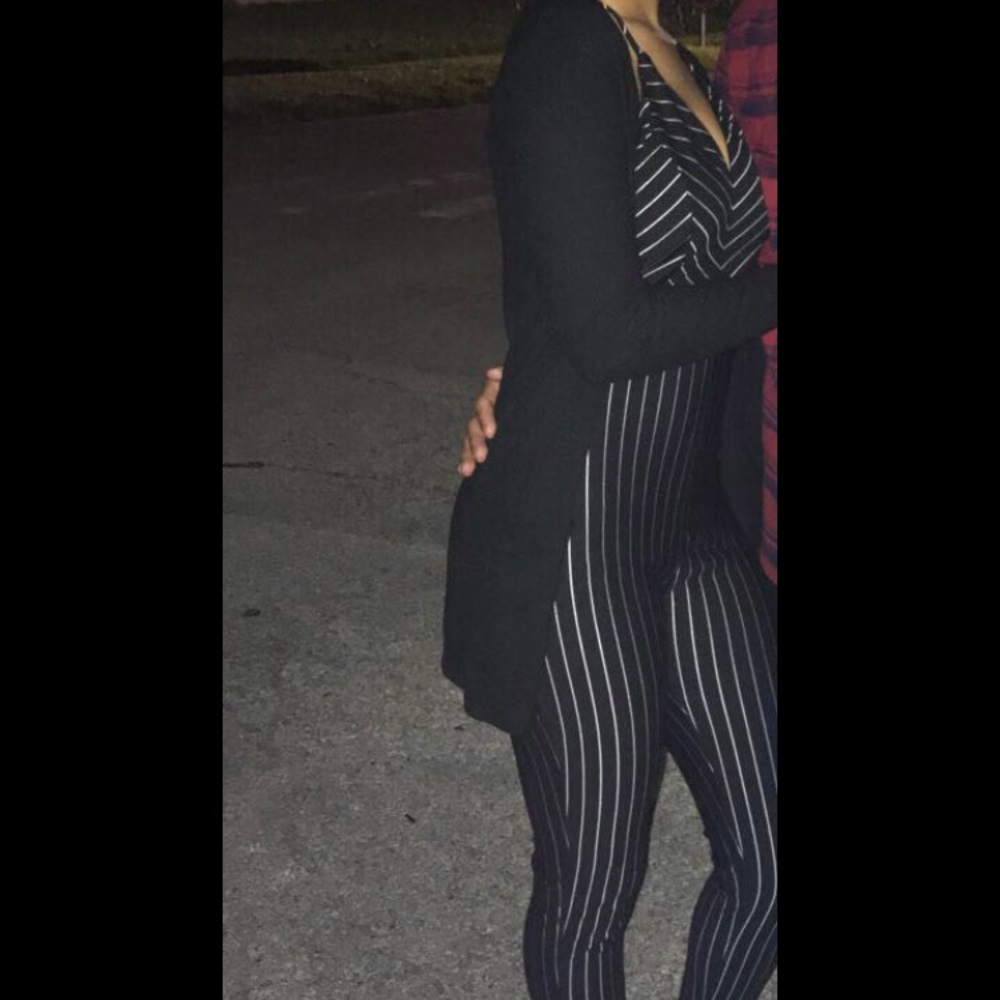 Striped Bodysuit with laced back
